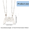 4Pcs 2 Colors Alloy Game Controller Magnetic Matching Pendant Necklaces Set NJEW-AN0001-29-2