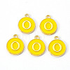 Golden Plated Alloy Enamel Charms LS-ENAM-S118-09O-1