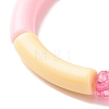 Acrylic Curved Tube Beaded Stretch Bracelet BJEW-JB07952-5