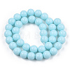 Opaque Solid Color Glass Beads Strands LS-GLAA-T032-P6mm-10-2