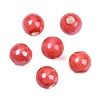 Glazed Porcelain Round Beads PORC-S489-10mm-14-2