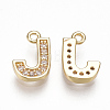 Brass Cubic Zirconia Charms KK-S348-330J-2