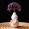 Natural Amethyst Chips Tree of Life Decorations with Gourd Base PW-WG1B3AF-01-1