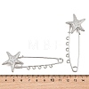 Starfish 304 Stainless Steel Safety Pins Brooch Findings SA-CBA098D-16B-P05-3