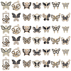 42Pcs 14 Styles Alloy Black Enamel Pendants FIND-SC0024-27-7