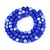 Frosted Opaque Glass Beads Strands GLAA-T032-P6mm-MBB11-2