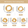 10Pcs 5 Styles 304 Stainless Steel Linking Rings STAS-BBC0002-85-2