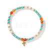 Vintage Brass Cross Charm Bracelets GR0330-2-1