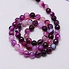 Natural Striped Agate/Banded Agate Beads Strands X-G-G581-6mm-13-2