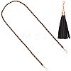 Adjustable Black Imitation Leather Bag Straps PURS-CL0001-55A-1