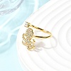 304 Stainless Steel Micro Pave Cubic Zirconia Cuff Open Rings RJEW-Z130-01G-02-3