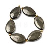 Natural Pyrite Beads Strands G-Z131-B01-02-3