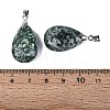 Natural Green Spot Jasper Pendants G-N362-03P-08-3