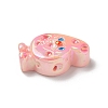 Electroplate Number Theme Resin Beads RESI-Q015-01G-2
