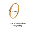304 Stainless Steel Rhinestone Hinged Bangles for Women FS-WGE0196-02-4
