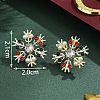 Alloy Enamel Dangle Stud Earrings FS-WG7AF48-05-1