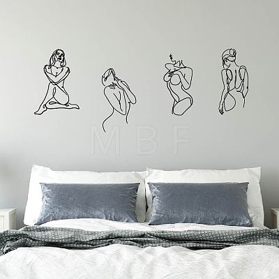 Translucent PVC Self Adhesive Wall Stickers STIC-WH0016-002-1