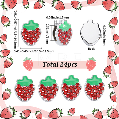 24Pcs Zinc Alloy Rhinestone Slide Charms ALRI-SC0001-67-1