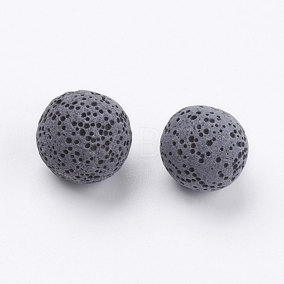 Unwaxed Natural Lava Rock Beads G-I190-16mm-B05-1
