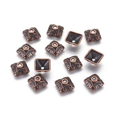 Tibetan Style Alloy Bead Caps X-RLF0893Y-1