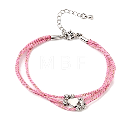 Polyester Multi-Strand Bracelets FB-CBA983F-02P-03-1