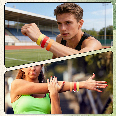 50Pcs 5 Colors PVC Disposable Wristbands BJEW-GF0001-42-1