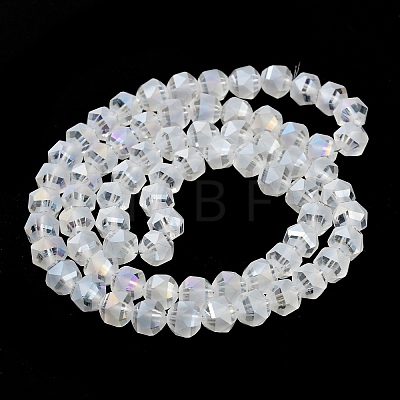 Electroplate Transparent Glass Beads Strands EGLA-I018-AB08-1