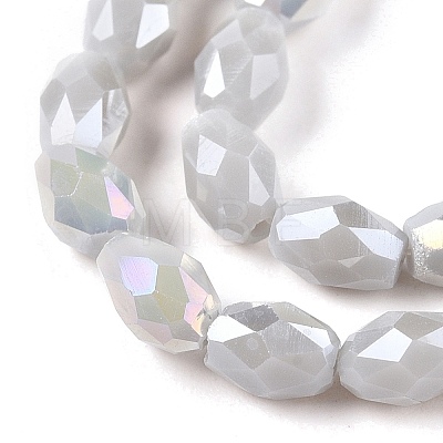 Opaque Solid Color Electroplate Glass Beads Strands EGLA-N013-P4mm-B05-1