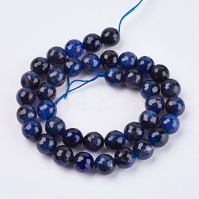 Natural Agate Round Beads Strand X-G-L084-10mm-27-1