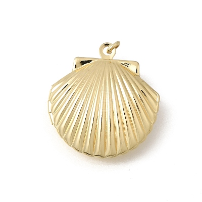 Brass Locket Pendants KK-Z155-19G-1