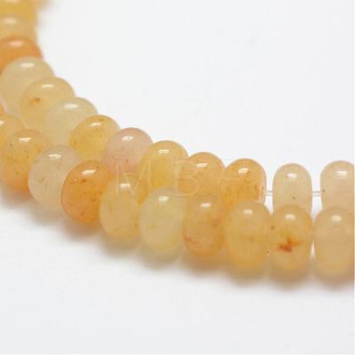 Natural Topaz Jade Beads Strands G-G665-12-6x4mm-1