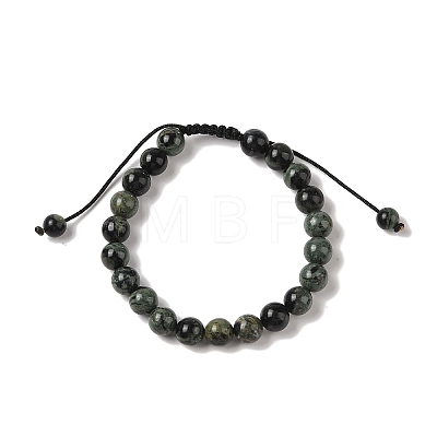 8mm Round Natural Kambaba Jasper Braided Bead Bracelets BJEW-C067-01B-21-1