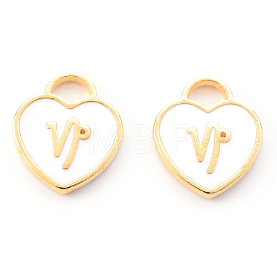 Light Gold Plated Alloy Enamel Pendants ENAM-R136-30-05-1