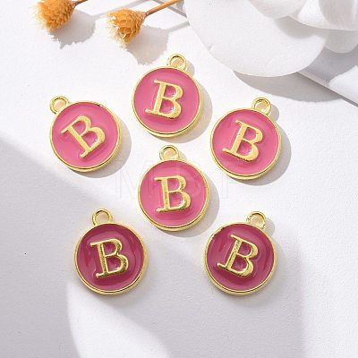 Golden Plated Alloy Enamel Charms X-ENAM-S118-08B-1