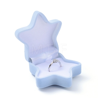 Starfish Shape Velvet Jewelry Boxes VBOX-L002-D02-1