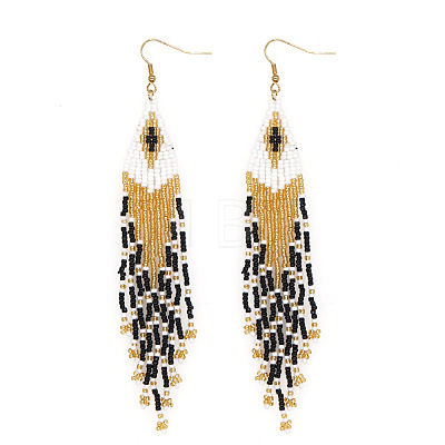 Handmade Glass Beaded Dangle Earrings TG6316-1