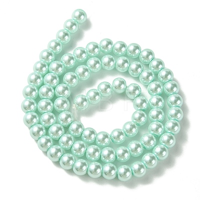 Eco-Friendly Dyed Glass Pearl Beads Strands HY-A008-6mm-RB043-1