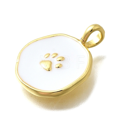 Brass with Enamel Pendants KK-D295-31G-03-1