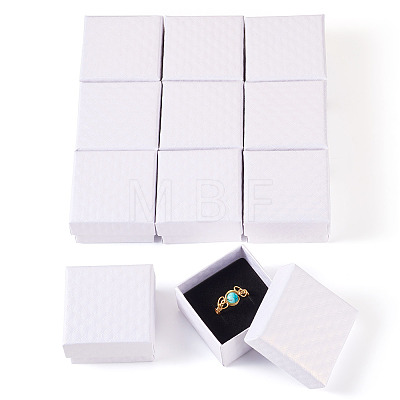 Rhombus Textured Cardboard Ring Gift Storage Boxes CON-TAC0001-07A-1