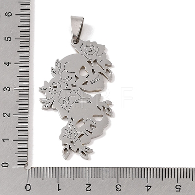 201 Stainless Steel Pendants STAS-A094-07P-1