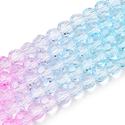 Transparent Glass Beads Strands GLAA-E036-07S-1