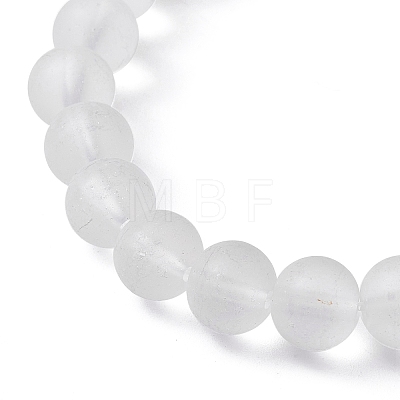 2Pcs 2 Style Synthetic Hematite & Glass Round Beaded Stretch Bracelets Set BJEW-JB10051-03-1