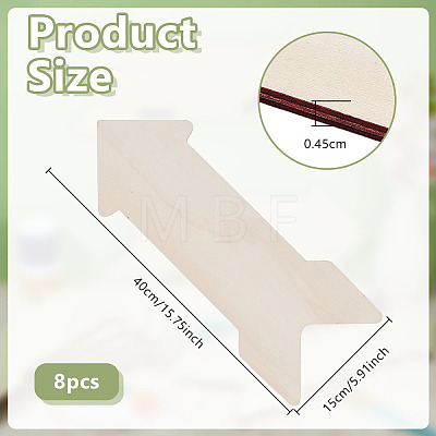 4Pcs Unfinished Wooden Home Display Decorations WOOD-WH0050-075-1