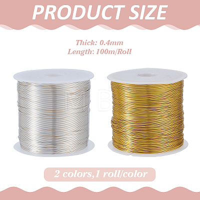 2 Rolls 2 Colors Copper Wire OCOR-ME0001-29-1