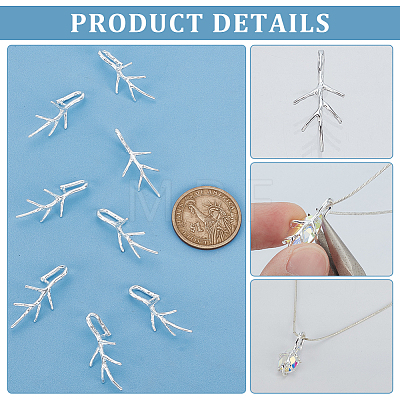 Brass Pendant Bails KK-BC0014-25S-1