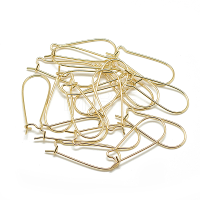 Brass Hoop Earrings KK-T032-012G-1