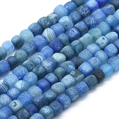 Dyed Natural Weathered Agate Beads Strands G-F583-11-1