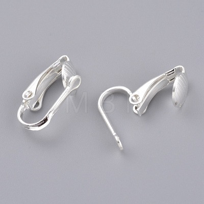 Brass Clip-on Earring Findings KK-Z007-30S-1