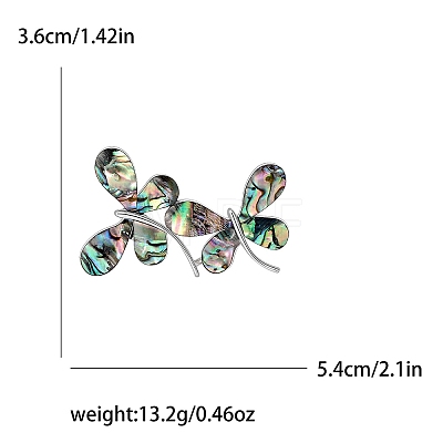 Retro Abalone Shell Two Butterfly Brooches PW-WGA6E26-01-1