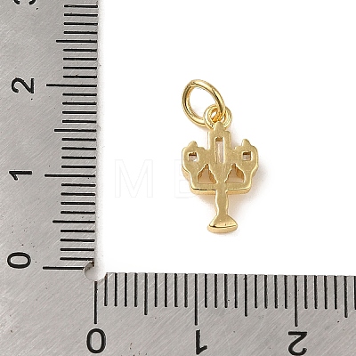 Brass Micro Pave Clear Cubic Zirconia Pendants X-KK-R162-023G-1